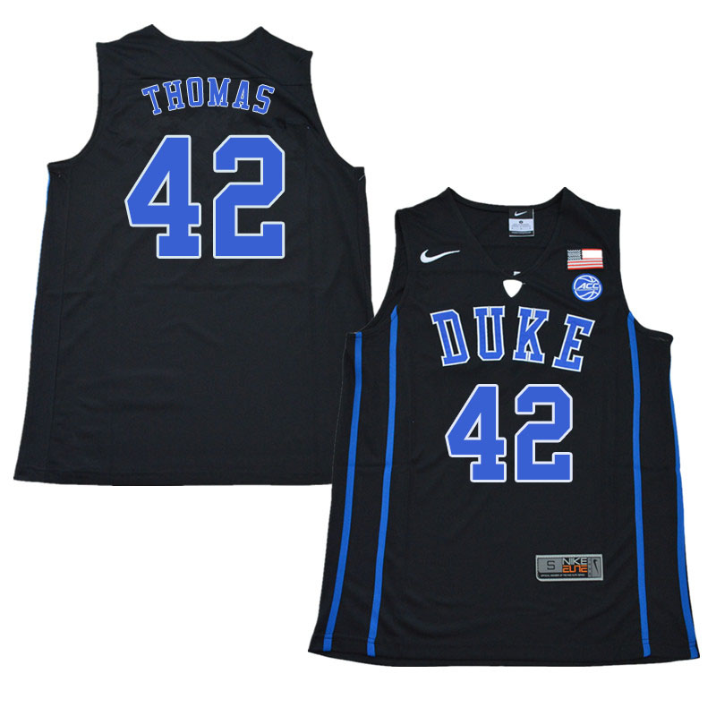 2018 Men #42 Lance Thomas Duke Blue Devils College Basketball Jerseys Sale-Black